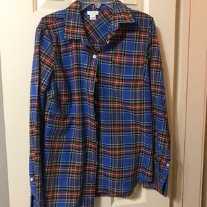 Plaid button down by J Crew size small